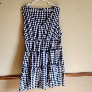 SHEIN - Frill Trim Gingham Dress 4XL (20) New